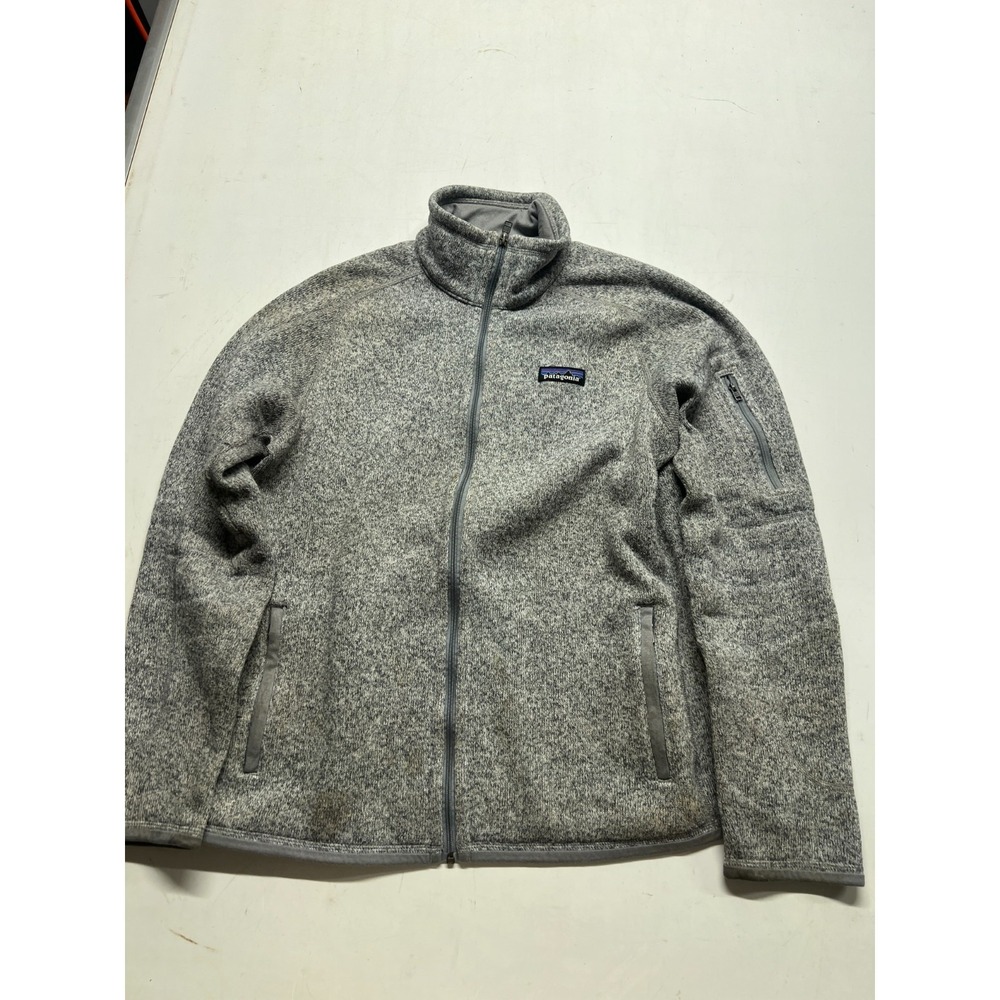 Patagonia Better Sweater Fleece Sweater Gray Full Zip Mockneck Womens Sz Medium - Picture 1 of 10